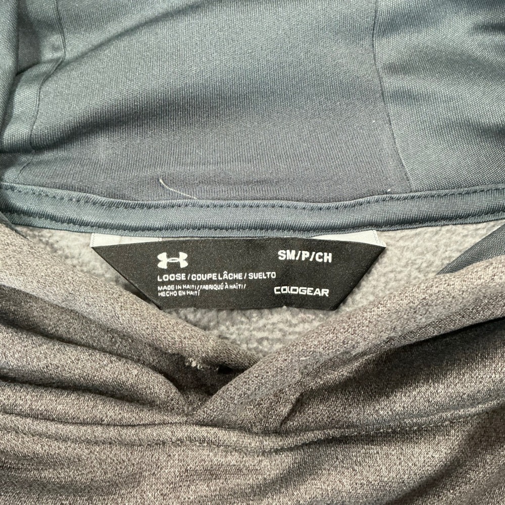 Under Armour ColdGear Harpeth Baseball Hoodie Gray Mens Small Pullover Fleece - Picture 5 of 6